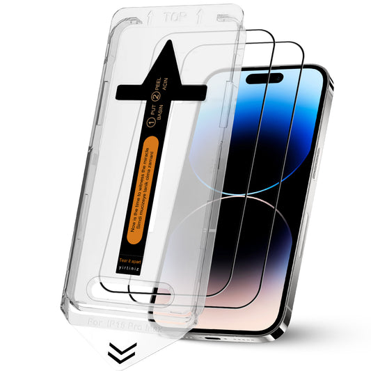 URBANGRIP [2 Pack] Tempered Glass Screen Protector for iPhone [Bubble Free Install with Auto Dust Removal] [Case Friendly] [Crystal Clear]