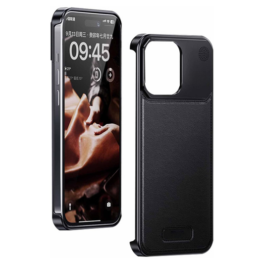 URBANGRIP Metal Case Leather Back [Aviation Aluminum Alloy] Ultra-Thin Frameless Slim Lightweight Heat Dissipation Cooling Camera Cover Protective Cases