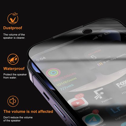 URBANGRIP [2 Pack] Tempered Glass Privacy Screen Protector for iPhone [Bubble Free Install with Auto Dust Removal] [Case Friendly] [Anti Spy]
