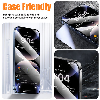 URBANGRIP [2 Pack] Tempered Glass Screen Protector for iPhone [Bubble Free Install with Auto Dust Removal] [Case Friendly] [Crystal Clear]