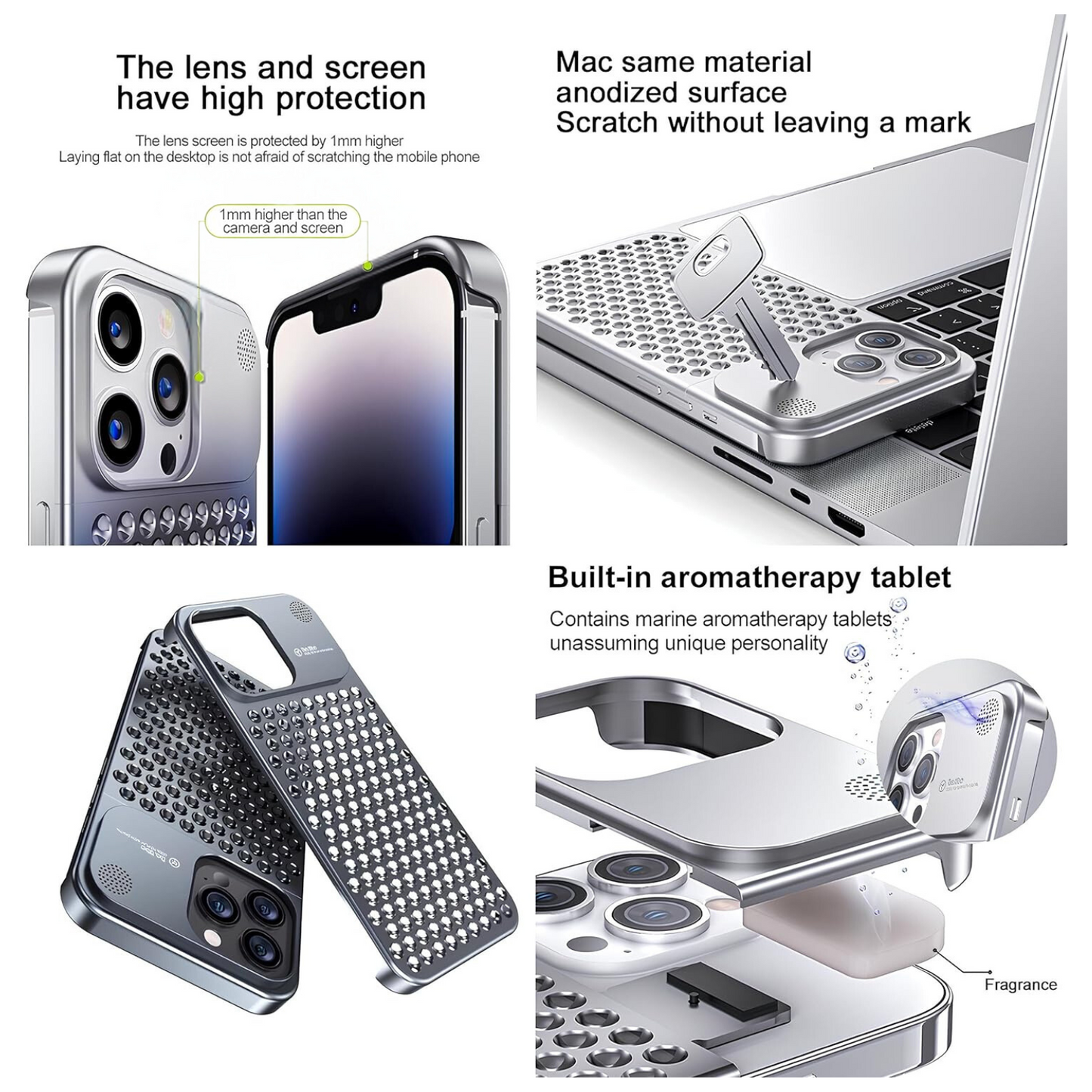 URBANGRIP Metal Case [Aviation Aluminum Alloy] Ultra-Thin Frameless Slim Lightweight Heat Dissipation Cooling Camera Cover Protective Cases