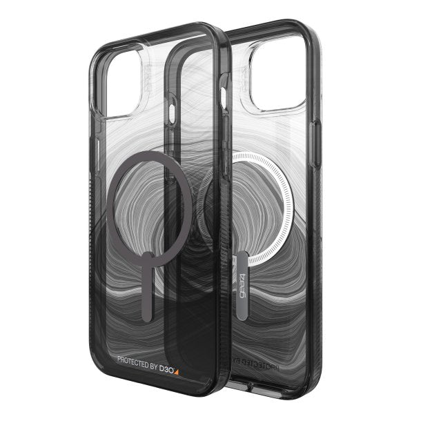 iPhone 14 Plus Gear4 D3O Milan Snap Case - Black Swirl