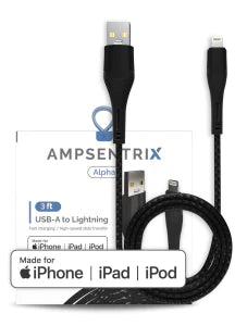 MFI Lightning to USB Type A Cable (Alpha) (Black)