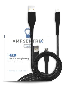 Non-MFI Lightning to USB Type A Cable (Matrix) (Black)