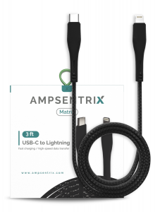 Non-MFI Lightning to USB Type C Cable (Matrix) (Black)