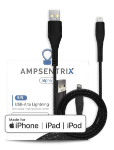 MFI Lightning to USB Type A Cable (Alpha) (Black)
