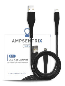 Non-MFI Lightning to USB Type A Cable (Matrix) (Black)