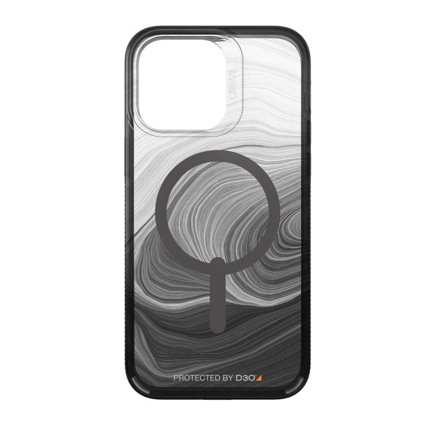 iPhone 14 Pro Max Gear4 D3O Milan Snap Case - Black Swirl