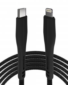 Non-MFI Lightning to USB Type C Cable (Matrix) (Black)
